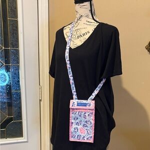 Simply Southern Splash Case Crossbody Phone Pouch Pink Oyster Pattern